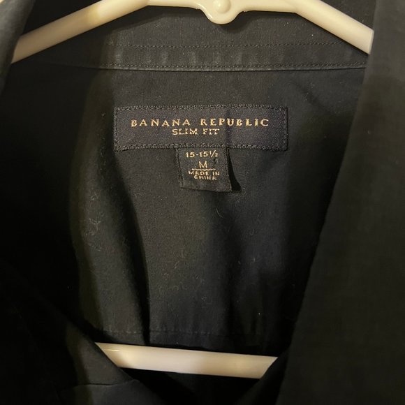 Banana Republic Black Button Down Short Sleeved Shirt - Picture 2 of 3